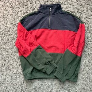 pacsun la hearts color block quarter zip